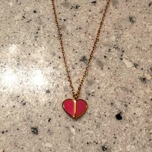 Kate spade pink spade necklace